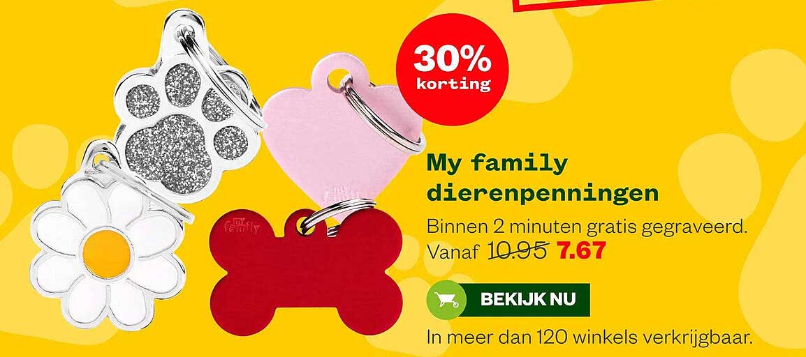 My family dierenpenningen 30% korting