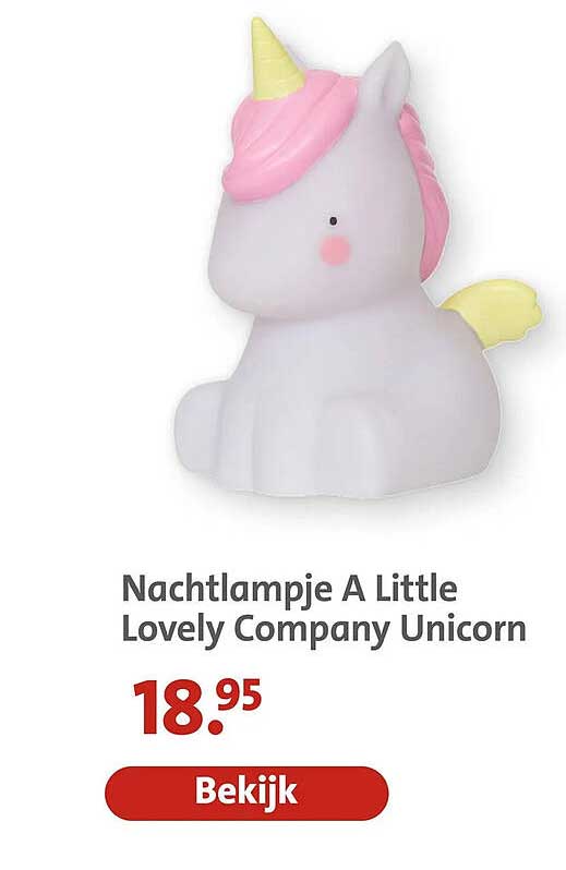 Nachtlampje A Little Lovely Company Unicorn
