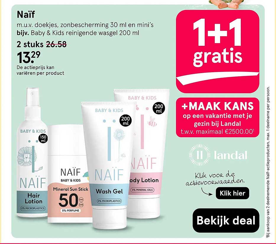 Naïf 1+1 gratis