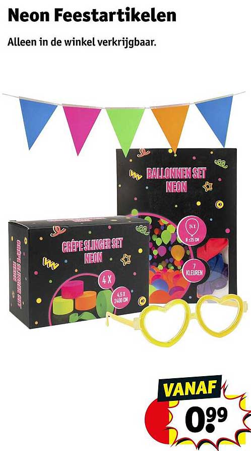 Neon Feestartikelen