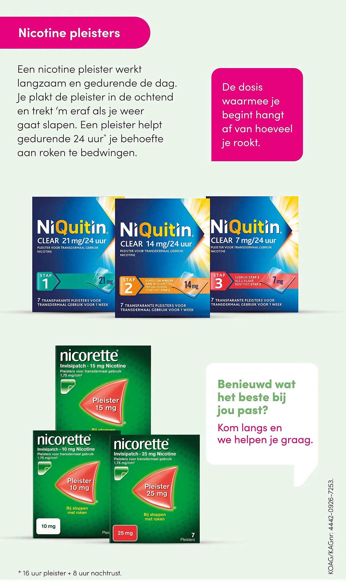 Nicotine pleisters