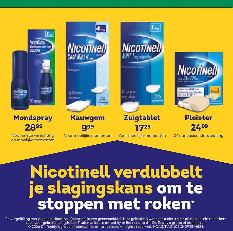 Nicotinell verdubbelt je slagingskans om te stoppen met roken*