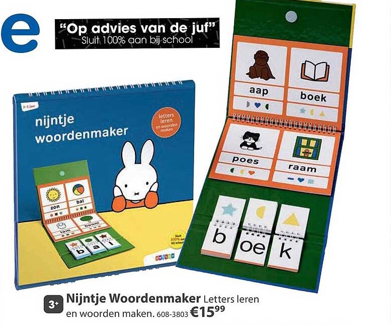 Nijntje Woordenmaker Letters leren en woorden maken