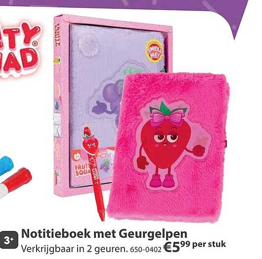 Notitieboek met Geurpen
