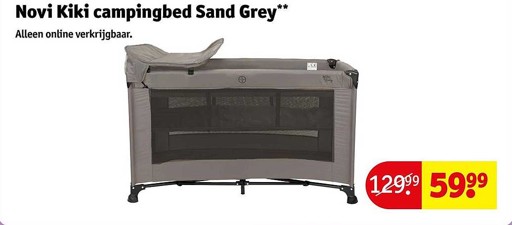 Novi Kiki campingbed Sand Grey**