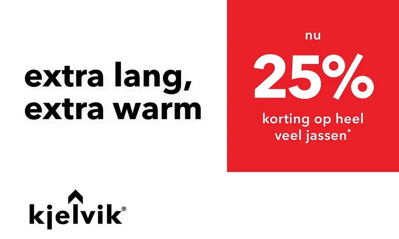 nu 25% korting op heel veel jassen*