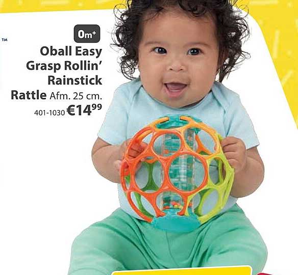 Oball Easy Grasp Rollin’ Rainstick Rattle Afm. 25 cm.