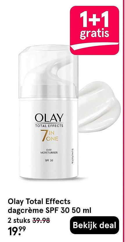 Olay Total Effects dagcrème SPF 30 50 ml 1+1 gratis