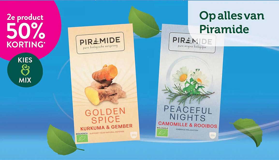 Op alles van Piramide 2e product 50% KORTING* KIES MIX