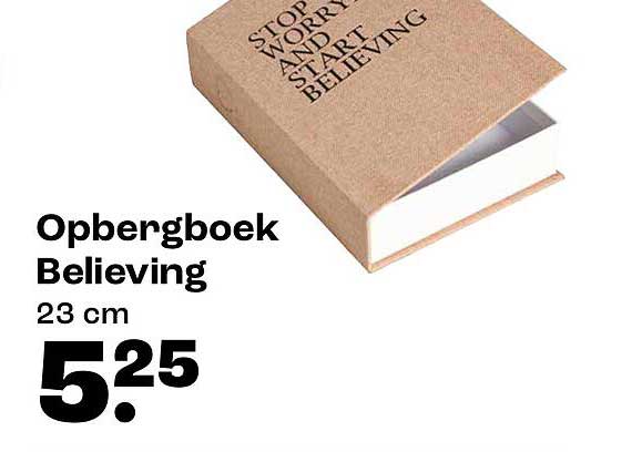 Opbergboek Believing 23 cm