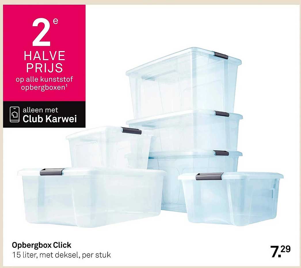 Opbergbox Click 2e halve prijs