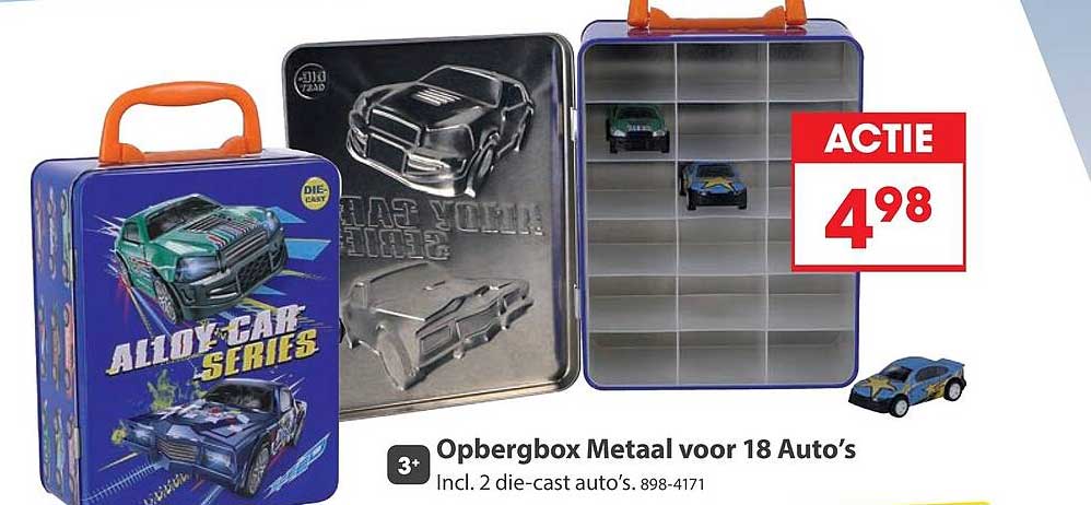Opbergbox Metaal voor 18 Auto’s