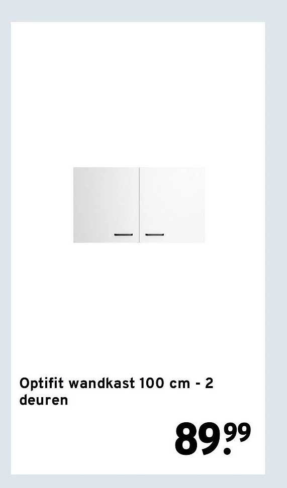 Optifit wandkast 100 cm - 2 deuren