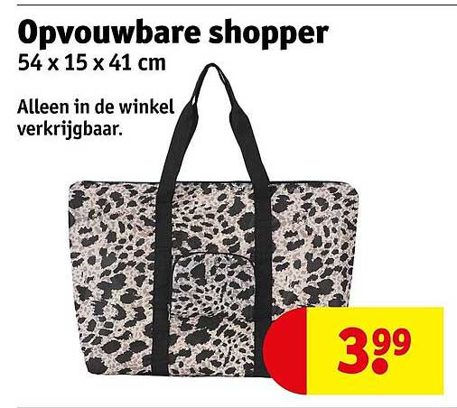 Opvouwbare shopper 54 x 15 x 41 cm