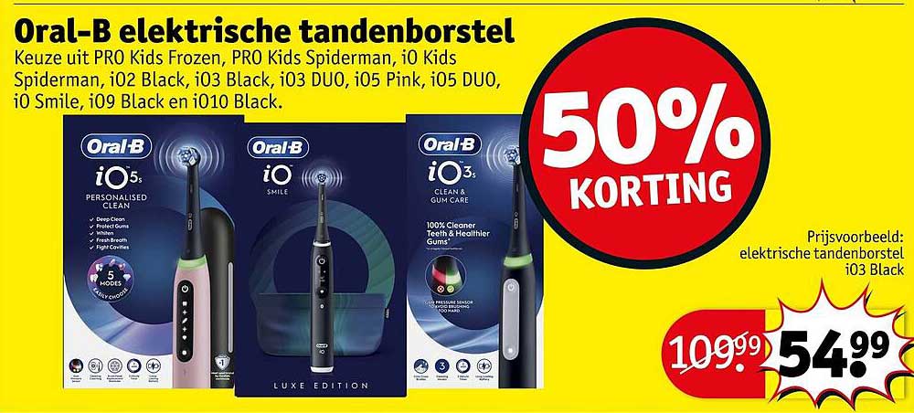 Oral-B elektrische tandenborstel 50% KORTING