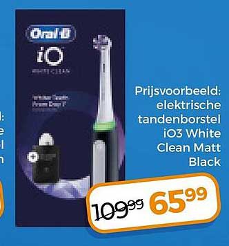 Oral-B iO elektrische tandenborstel iO3 White Clean Matt Black