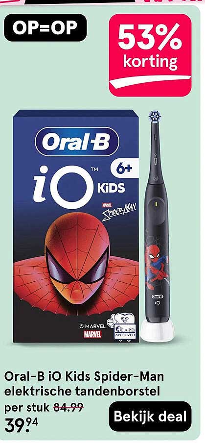 Oral-B iO Kids Spider-Man elektrische tandenborstel