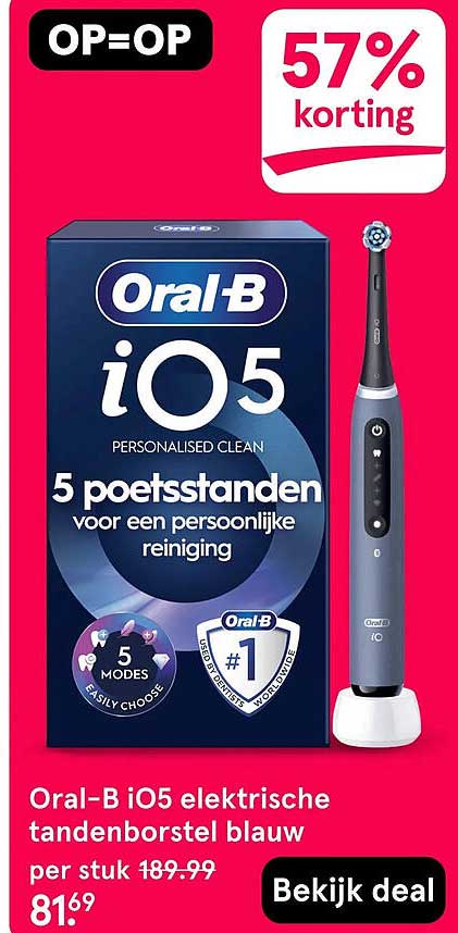 Oral-B iO5 elektrische tandenborstel blauw