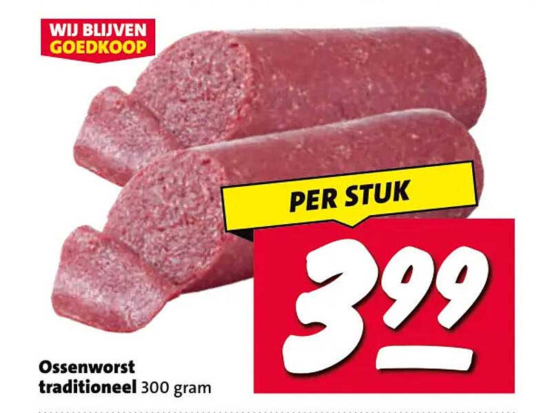 Ossenworst traditioneel 300 gram per stuk