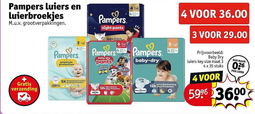 Pampers luiers en luierbroekjes