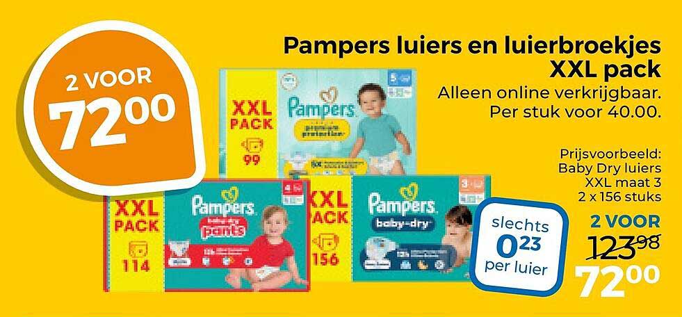 Pampers luiers en luierbroekjes XXL pack