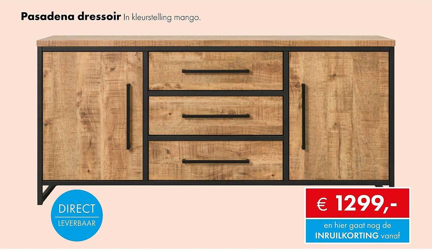 Pasadena dressoir in kleurstelling mango