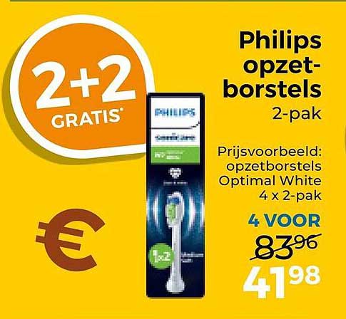 Philips opzet-borstels 2-pak 2+2 gratis