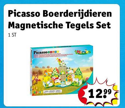 Picasso Boerderijdieren Magnetische Tegels Set