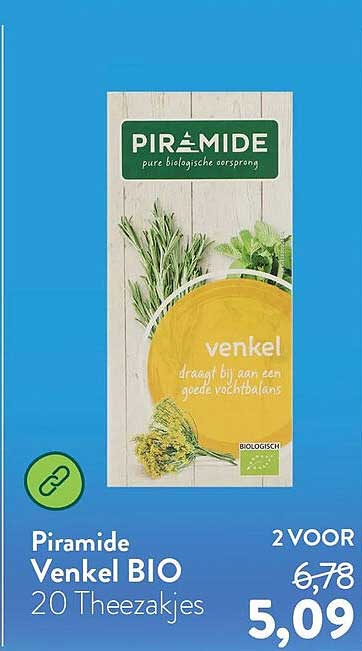 Piramide Venkel BIO 20 Theezakjes 2 VOOR