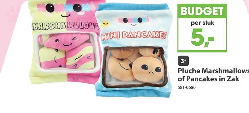 Pluche Marshmallows of Pancakes in Zak