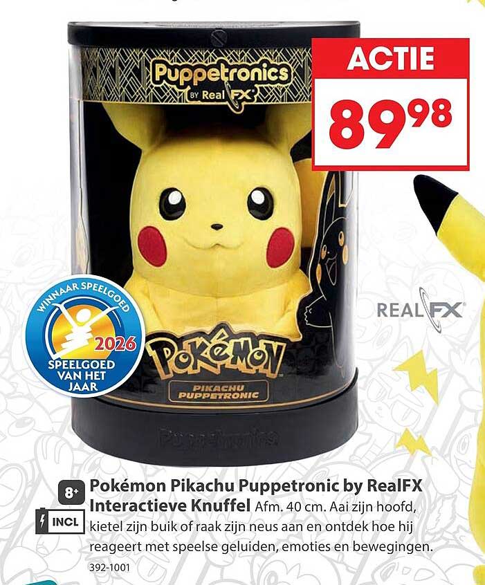 Pokémon Pikachu Puppetronic by RealFX Interactieve Knuffel