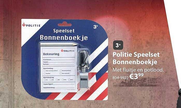 Politie Speelset Bonnenboekje