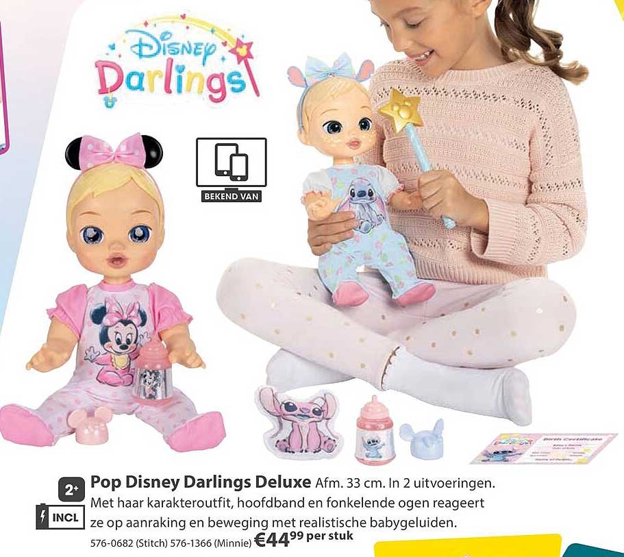 Pop Disney Darlings Deluxe Afm. 33 cm. In 2 uitvoeringen.