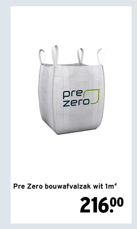 Pre Zero bouwafvalzak wit 1m³