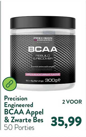 Precision Engineered BCAA Appel & Zwarte Bes 50 Porties 2 VOOR