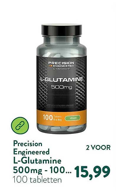 Precision Engineered L-Glutamine 500mg - 100 tabletten