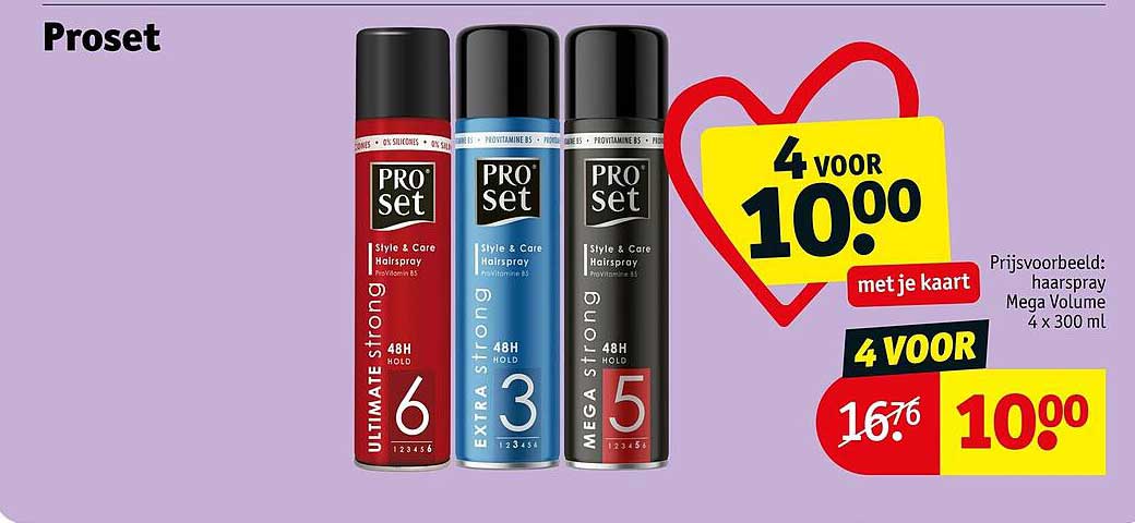 Proset 4 voor 10.00 met je kaart