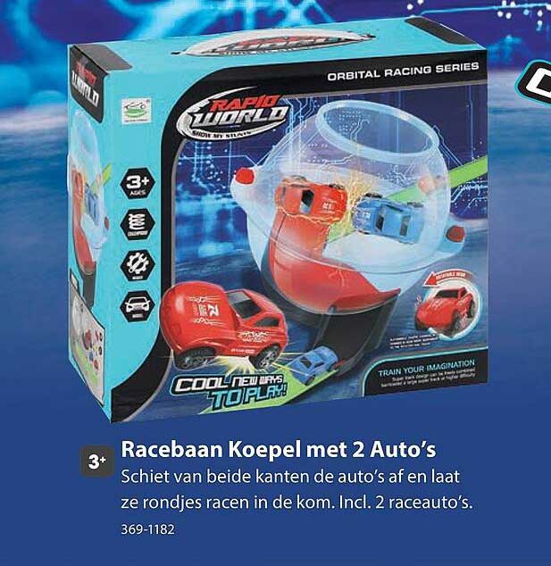 Racebaan Koepel met 2 Auto’s