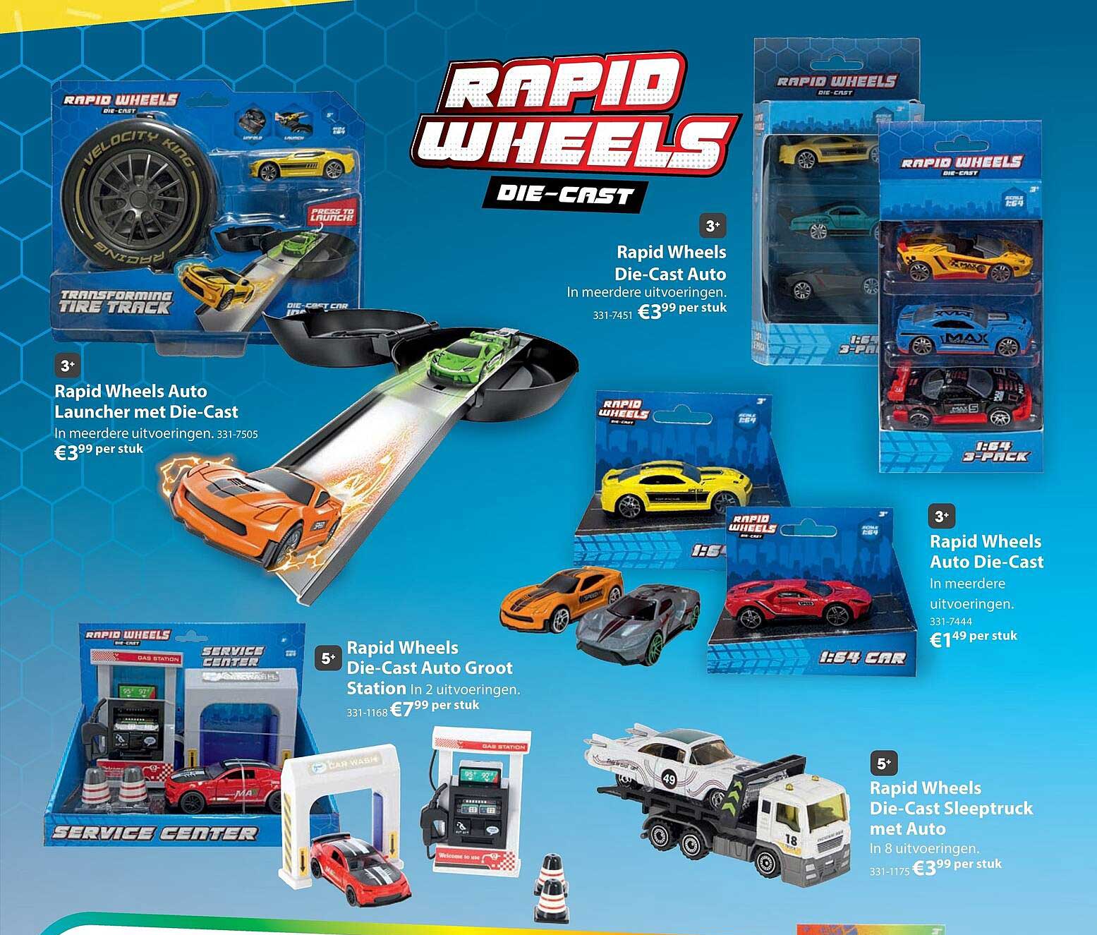 Rapid Wheels Auto Launcher met Die-Cast