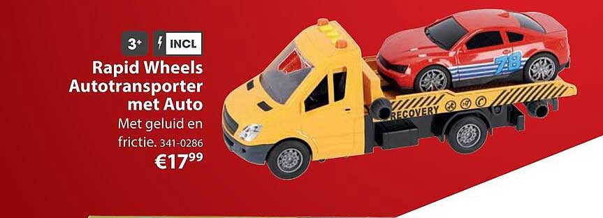 Rapid Wheels Autotransporter met Auto Met geluid en frictie. 341-0286