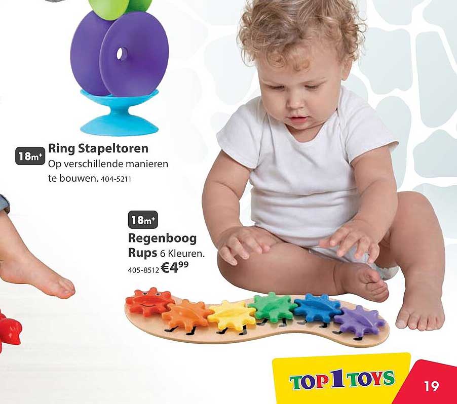 Regenboog Rups 6 Kleuren