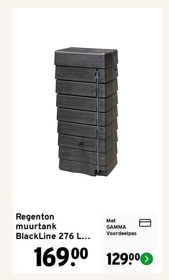 Regenton muurtank BlackLine 276 L...