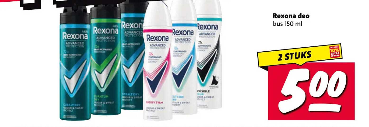 Rexona deo bus 150 ml 2 STUKS
