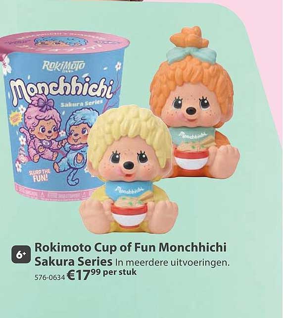 Rokimoto Cup of Fun Monchhichi Sakura Series In meerdere uitvoeringen.