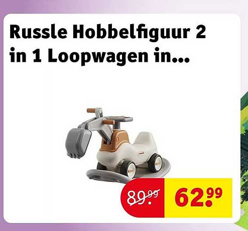 Russle Hobbelfiguur 2 in 1 Loopwagen in...