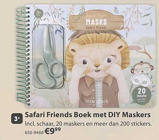 Safari Friends Boek met DIY Maskers