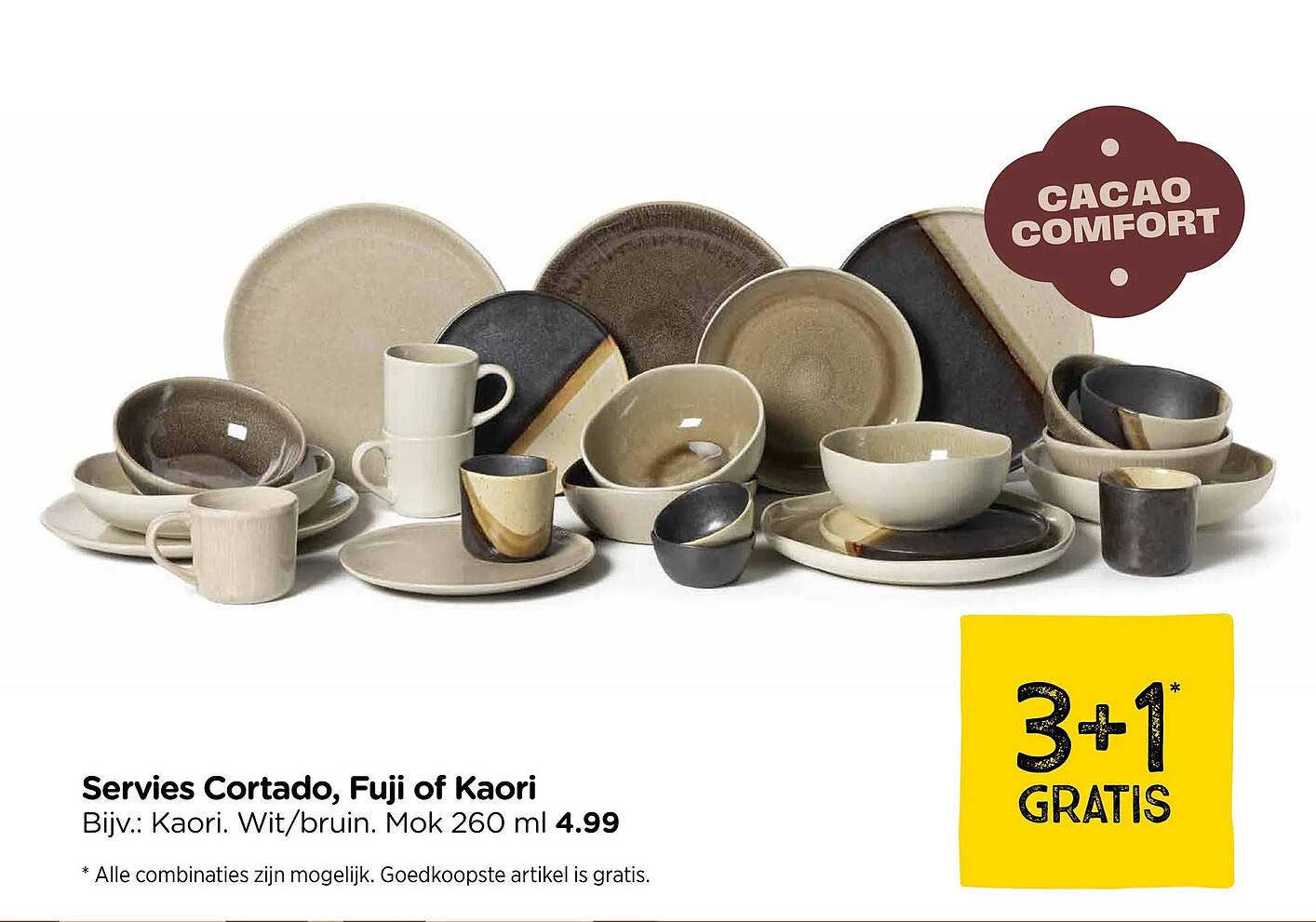 Servies Cortado, Fuji of Kaori 3+1 GRATIS