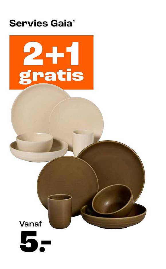 Servies Gaia* 2+1 gratis