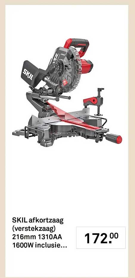 SKIL afkortzaag (verstekzaag) 216mm 1310AA 1600W inclusief...