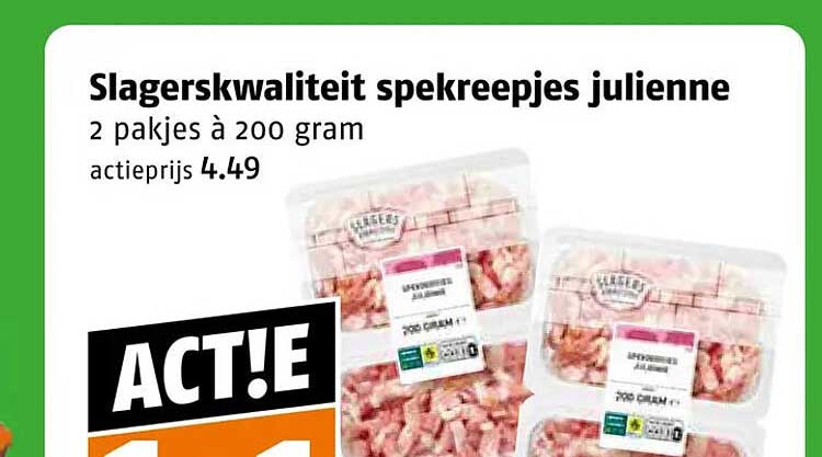 Slagerskwaliteit spekreepjes julienne